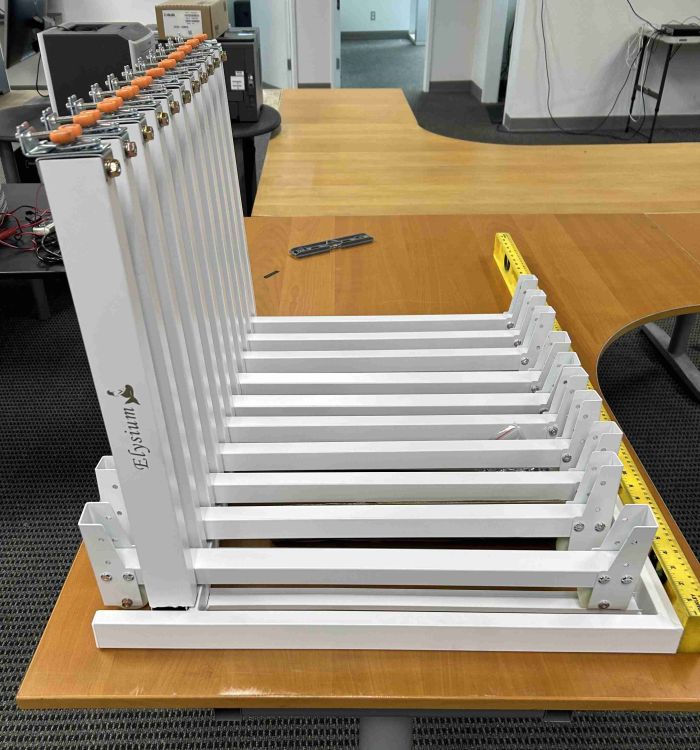 Metal Rolling Display 24 x 48 (2026) - 10-Slot White (hold 20 tile Samples)